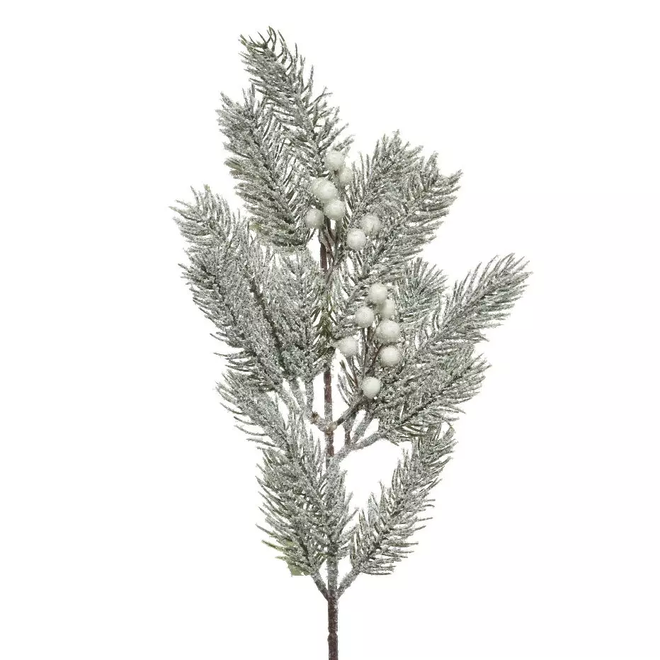 Branche de sapin (52 cm) St-Moritz enneigé
