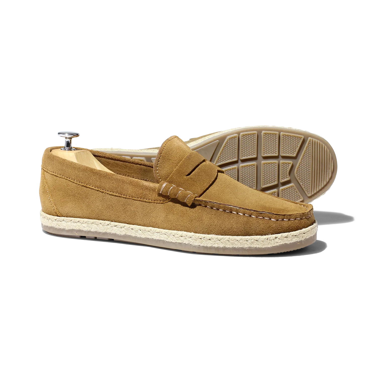 Santi-Espadrille en velours Cognac