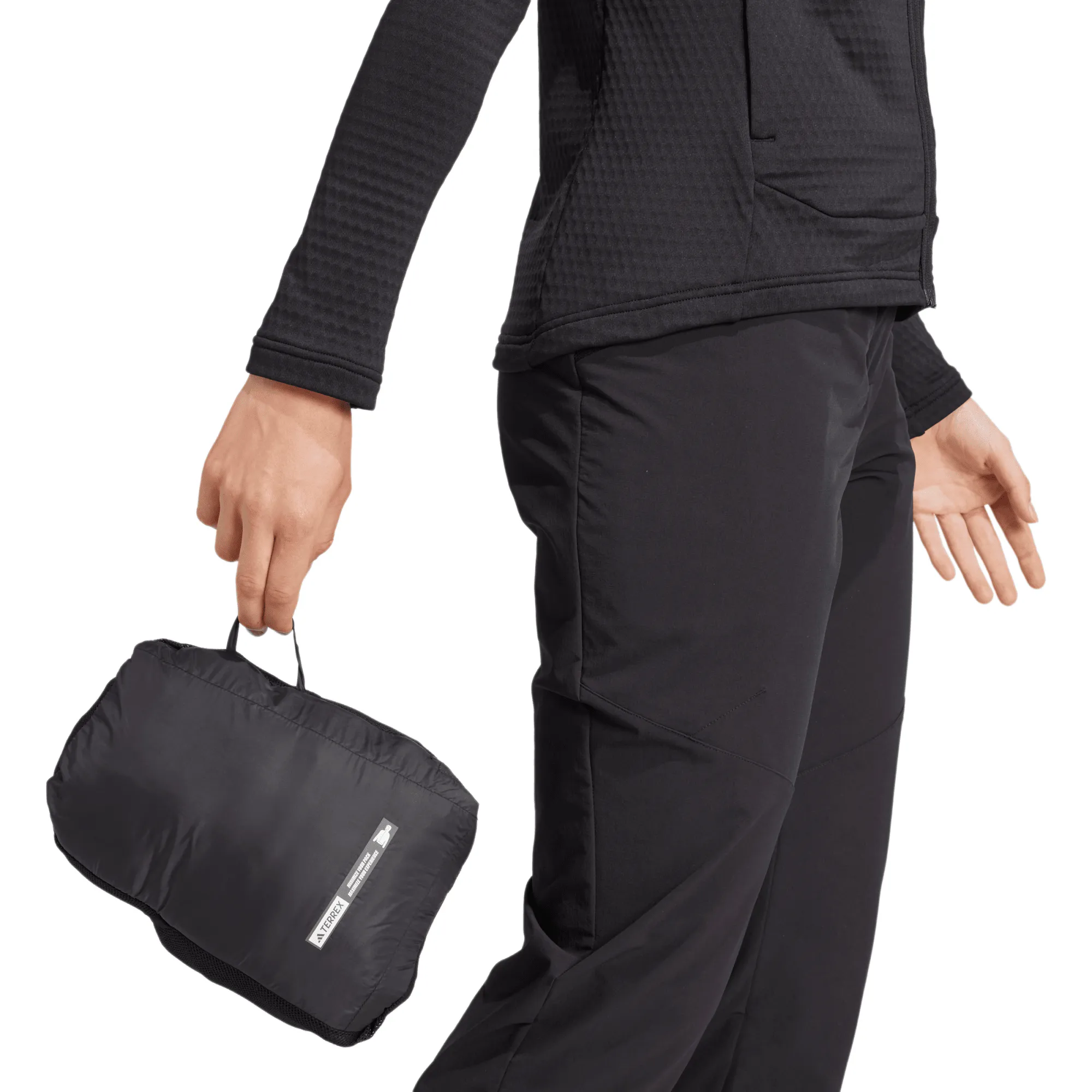 Adidas Women's Terrex Xperior PrimaLoft Loose Fill Insulated Hooded Jacket Black