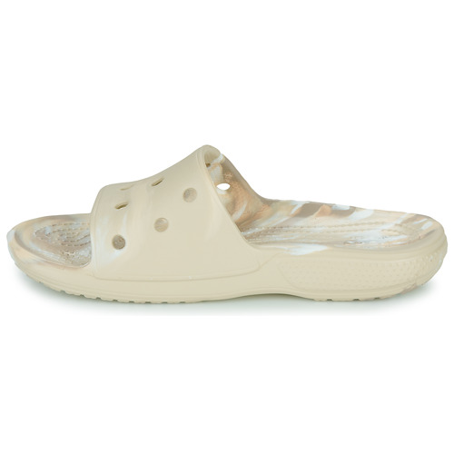 Crocs - CLASSIC CROCS MARBLED SLIDE - Beige / Marbre