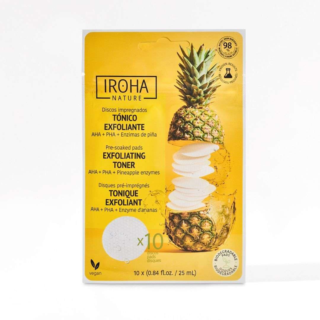 IROHA  10 Discos tónicos esfoliantes e iluminadores - 1un