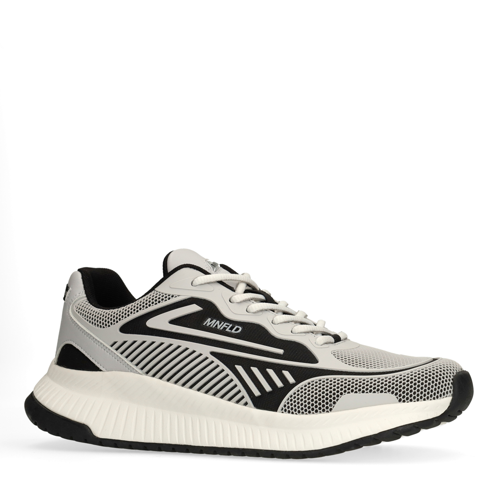 Grijze leren sneakers