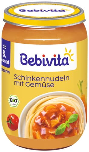 Bebivita BIO Schinkennudeln mit Gemüse-Allerlei, ab dem 8. Monat