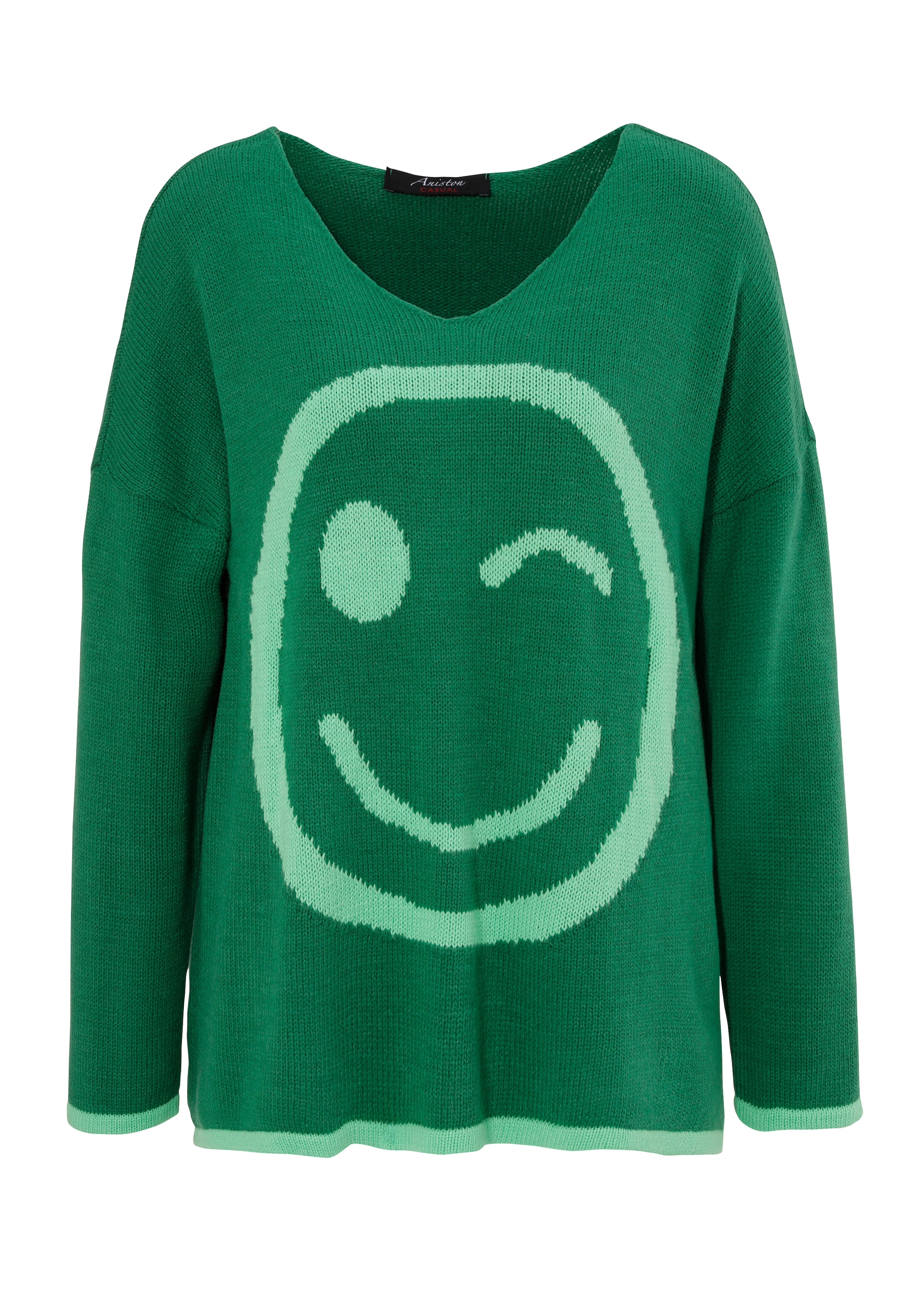 Aniston CASUAL Strickpullover , mit eingestricktem Smiley