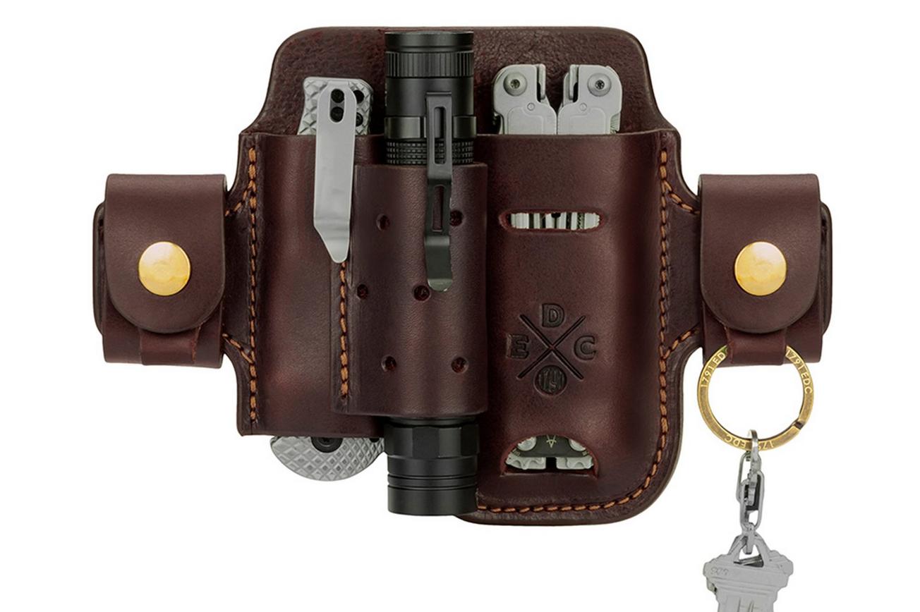1791 EDC Heavy Duty Action-Snap Large Flex Tool Organizer EDC-HD-AS-LF-BUR-A Burgundy, lederen riemholster