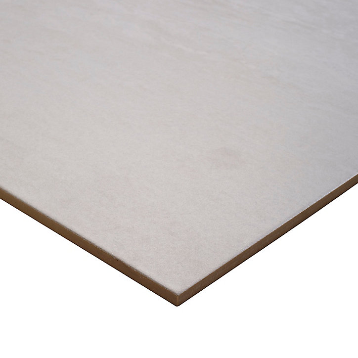 Carrelage sol gris 60 x 60 cm Soft Travertin