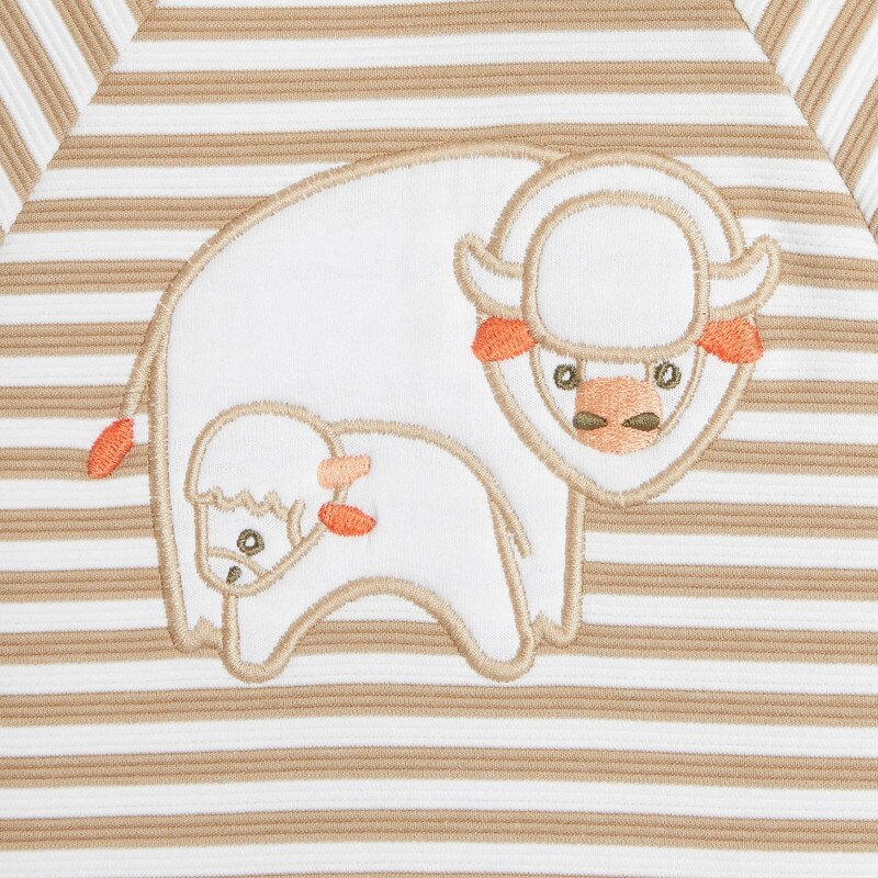 Gilet à capuche zippé rayures fantaisie blanc bébé garçon Blanc