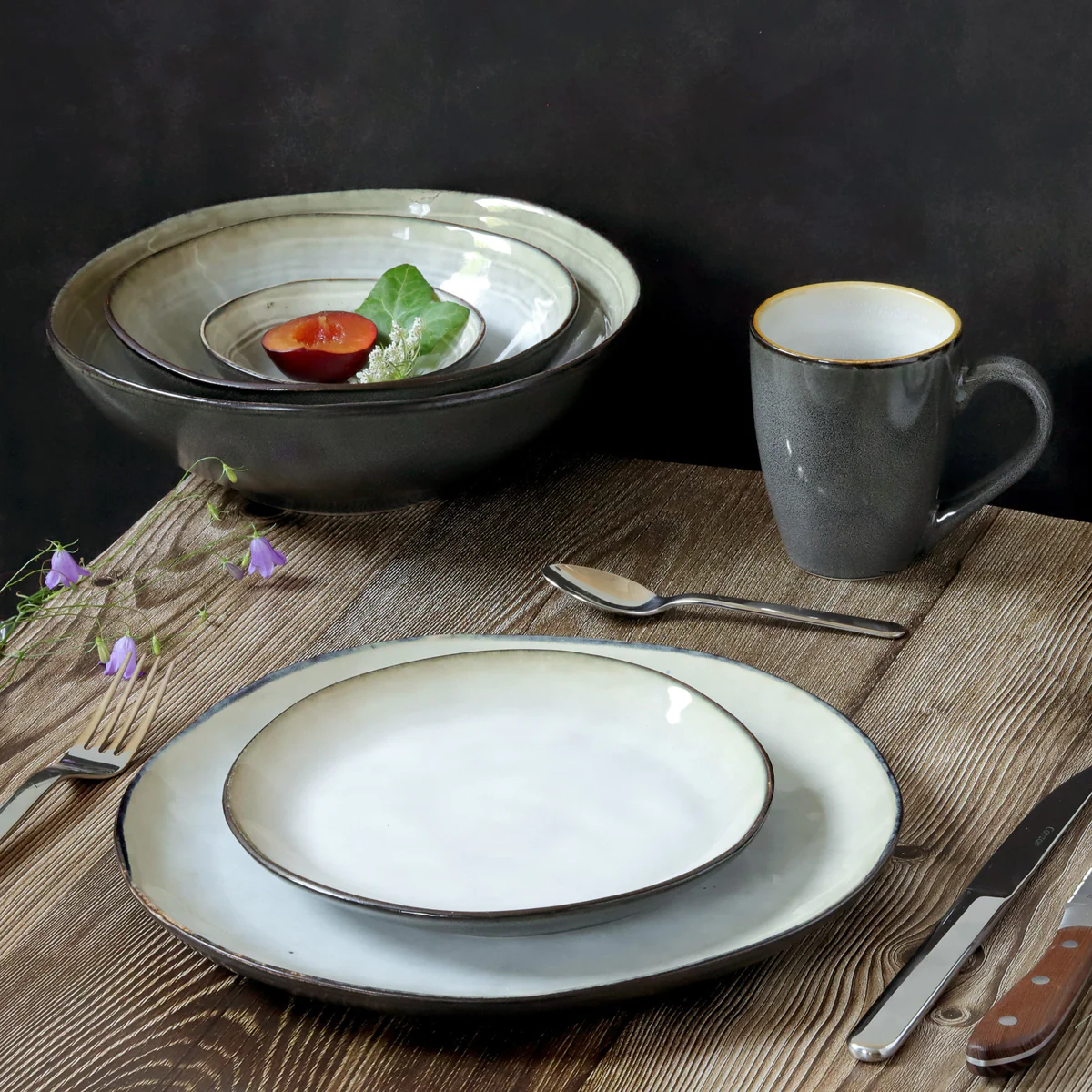 Shadow Nacre - Assiette dessert 20.5 cm (lot de 6) Médard de Noblat