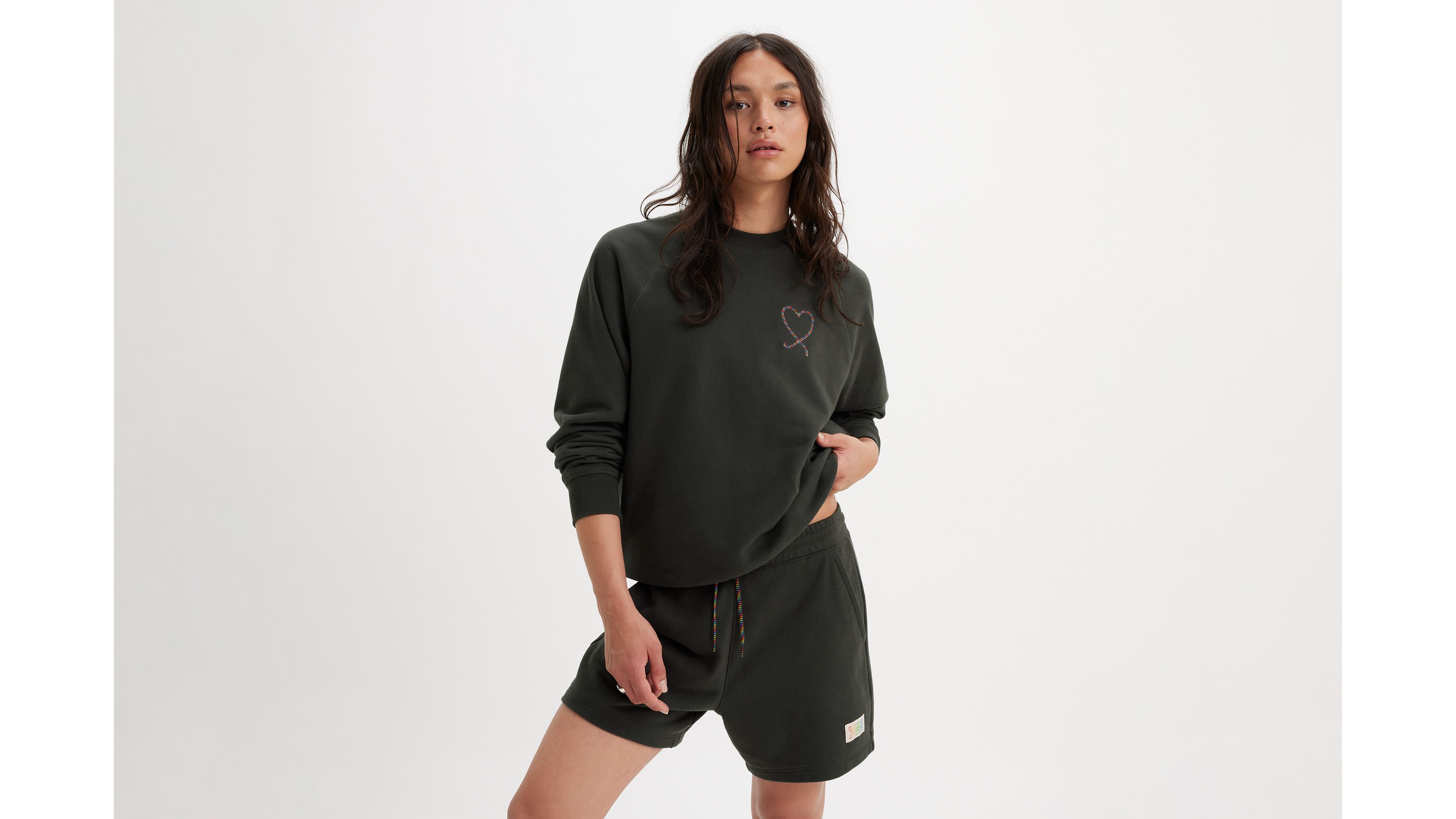 Levi's® Pride Sweat-shirt col rond manches raglan Relaxed - Pride Pirate Black - Noir