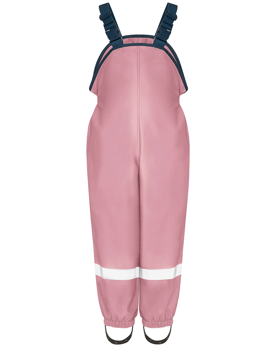 Regen-Latzhose WARM mit Fleecefutter in rosa