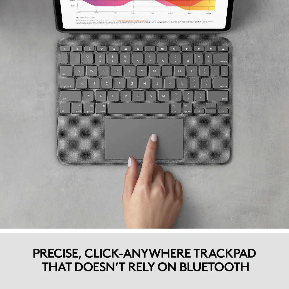 Logitech Combo Touch tastaturdeksel for iPad Air(grå)