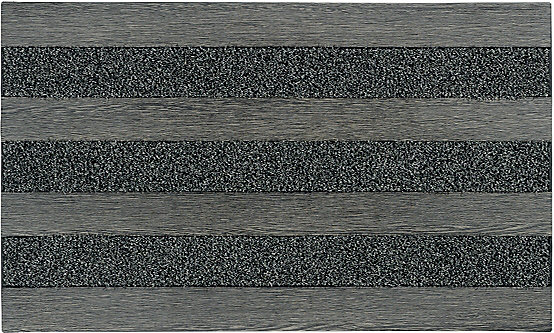 Tapis planches double grattage gris L.76 x l.46 cm