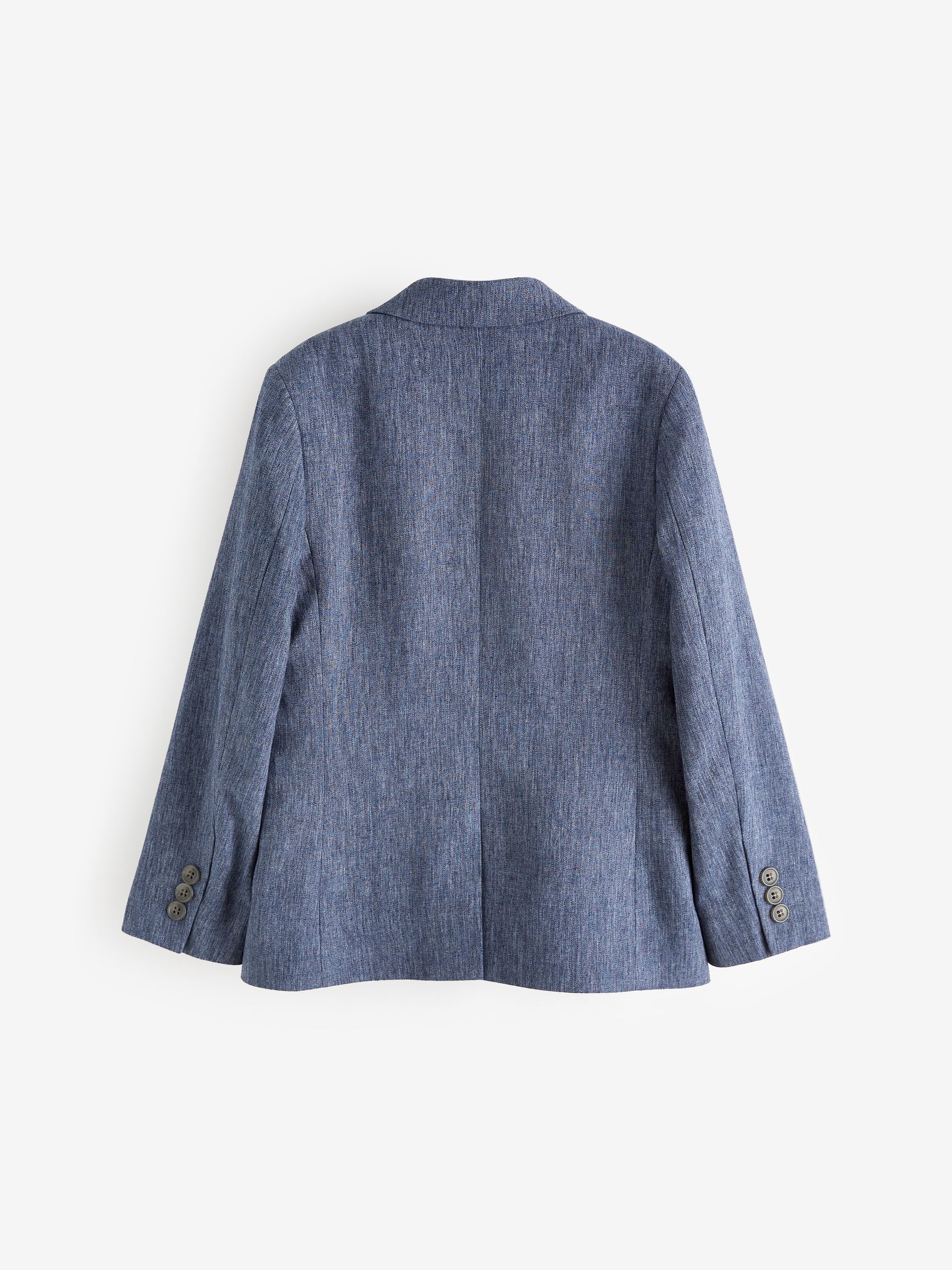 Blauw - Colbert van linnenmix (12 mnd-16 jr)