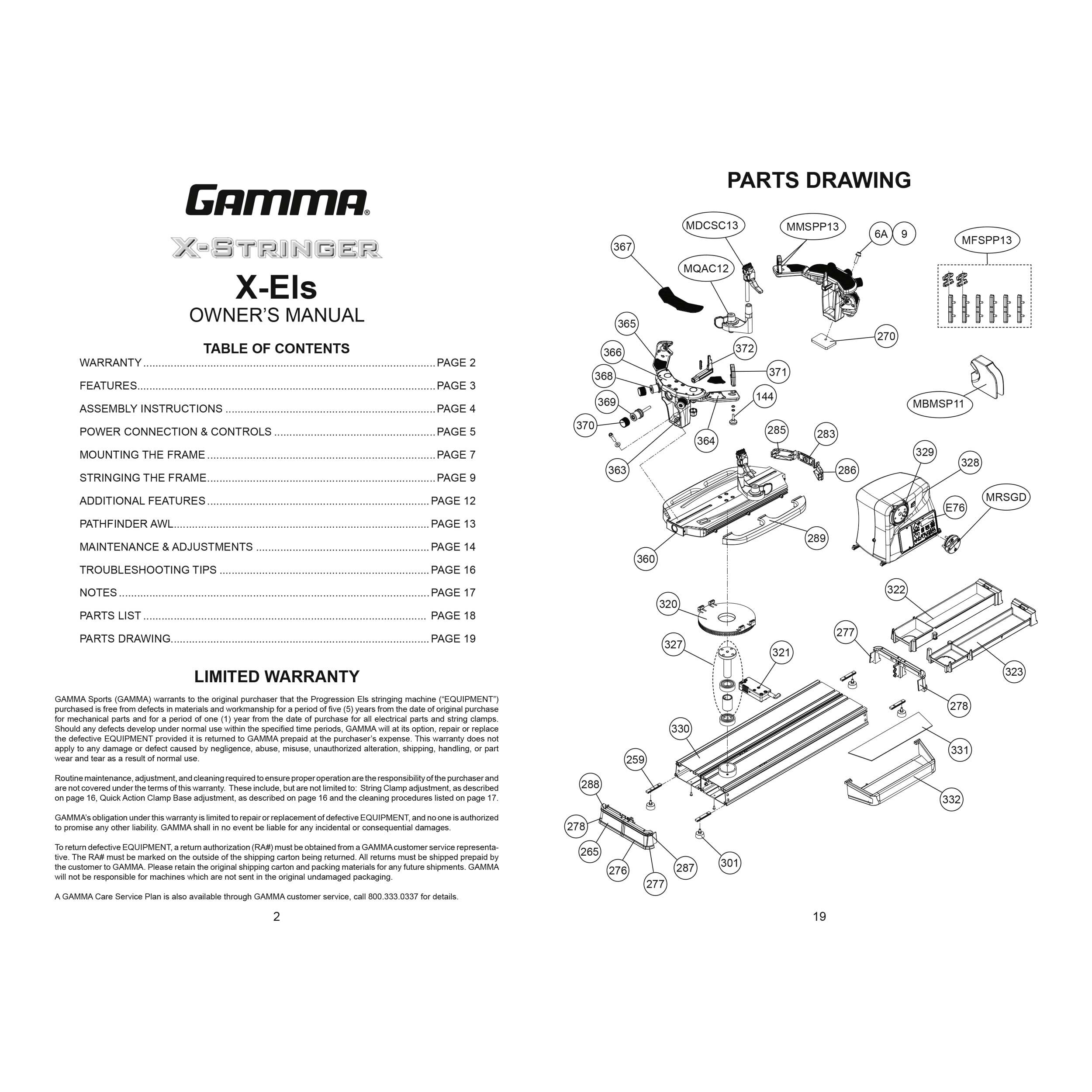 Gamma X-Els Touch Machine À Corder