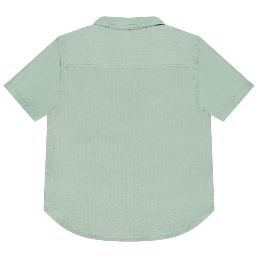 Chemise manches courtes avec print palmiers fantaisie pour garçon - Vert