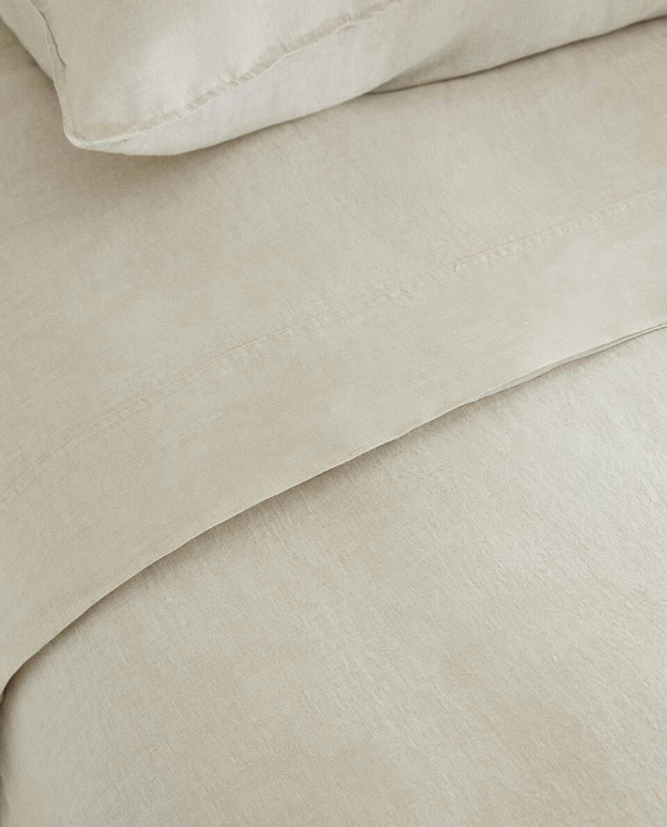 (140 g x m²) CAPA DE EDREDOM EM LINHO LAVADO