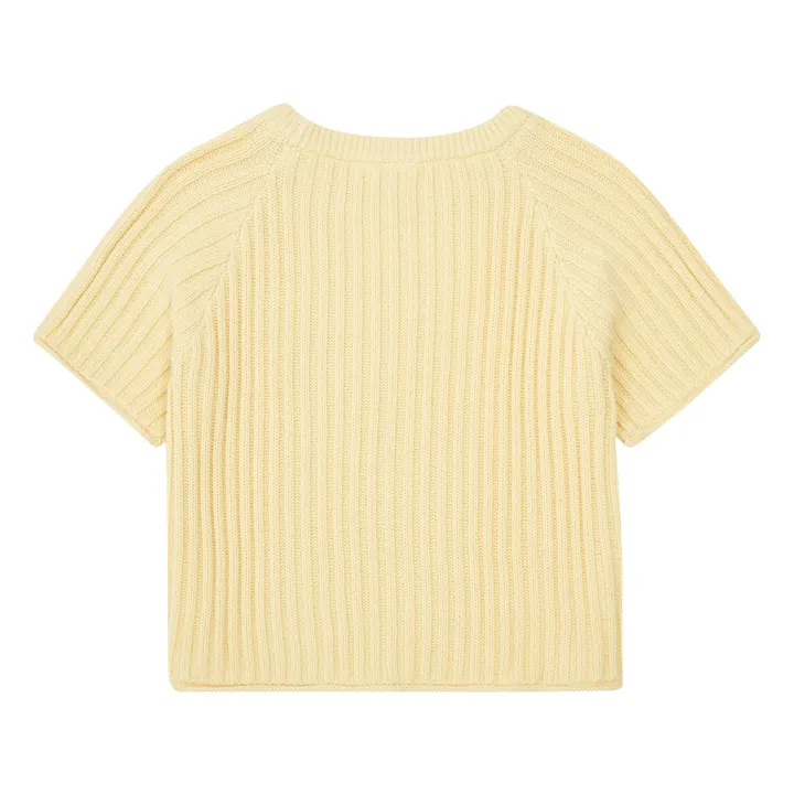 Illoura the Label T-Shirt Coton Bio Maille Côtelé | Jaune