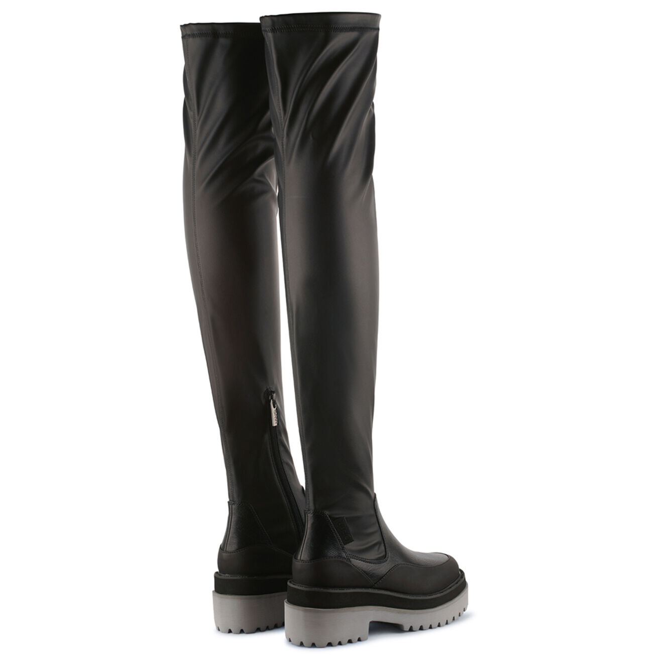 Liu-Jo Bottes Fama en Cuir noires