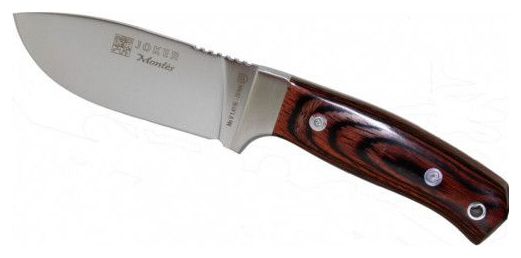 Couteau de survie Joker CR18 couteau à lame fixe-manche en bois rouge