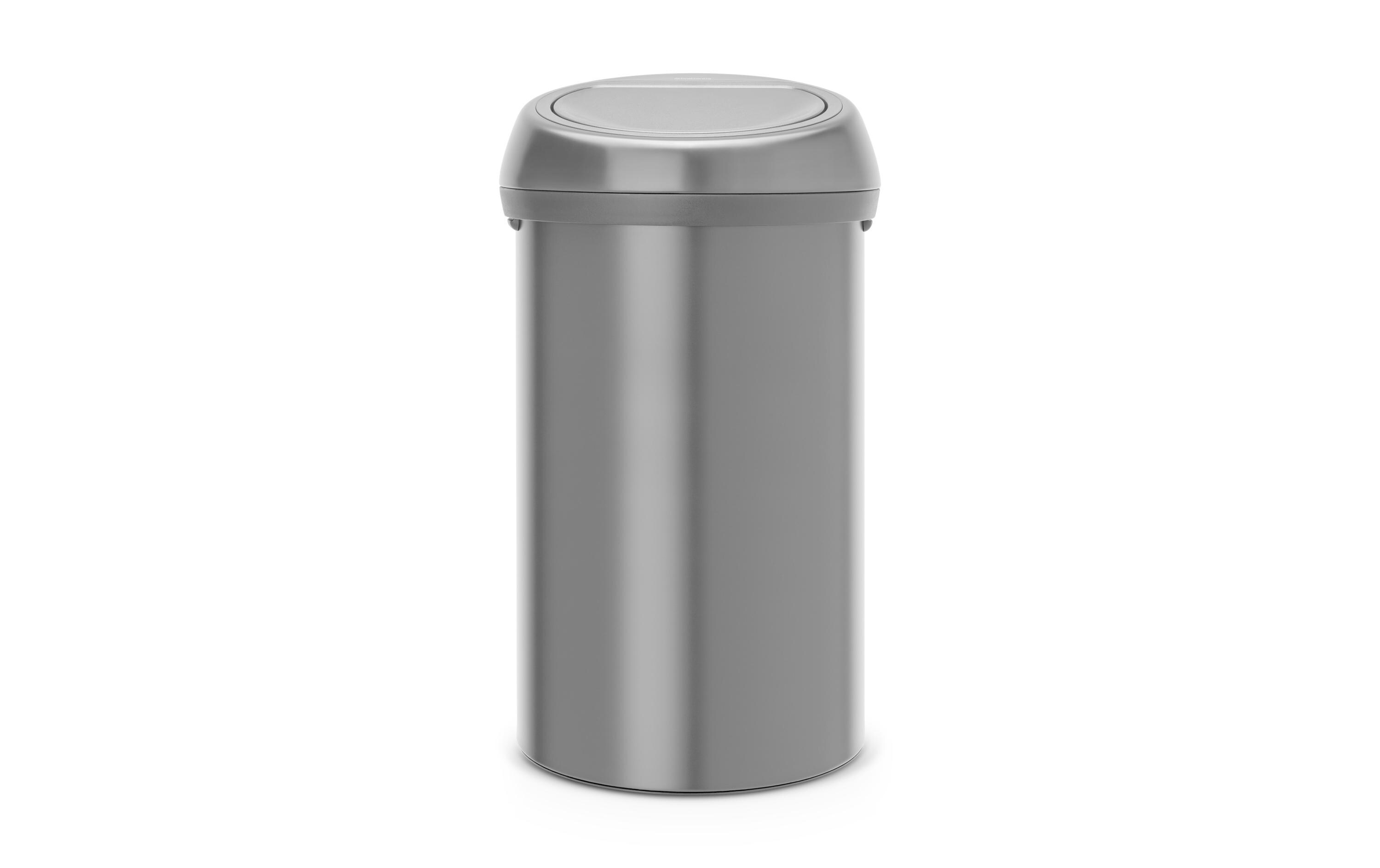 Toucheimer Touch Bin 60 l, Matt Black<br>Platzsparender Abfallbehälter, platinum