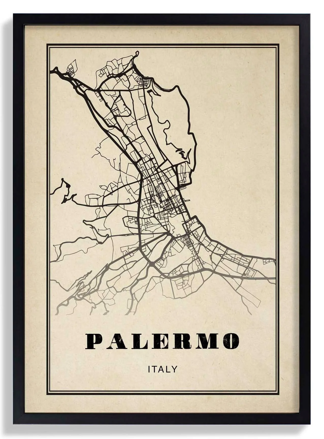 Palermo Stadt Sepia