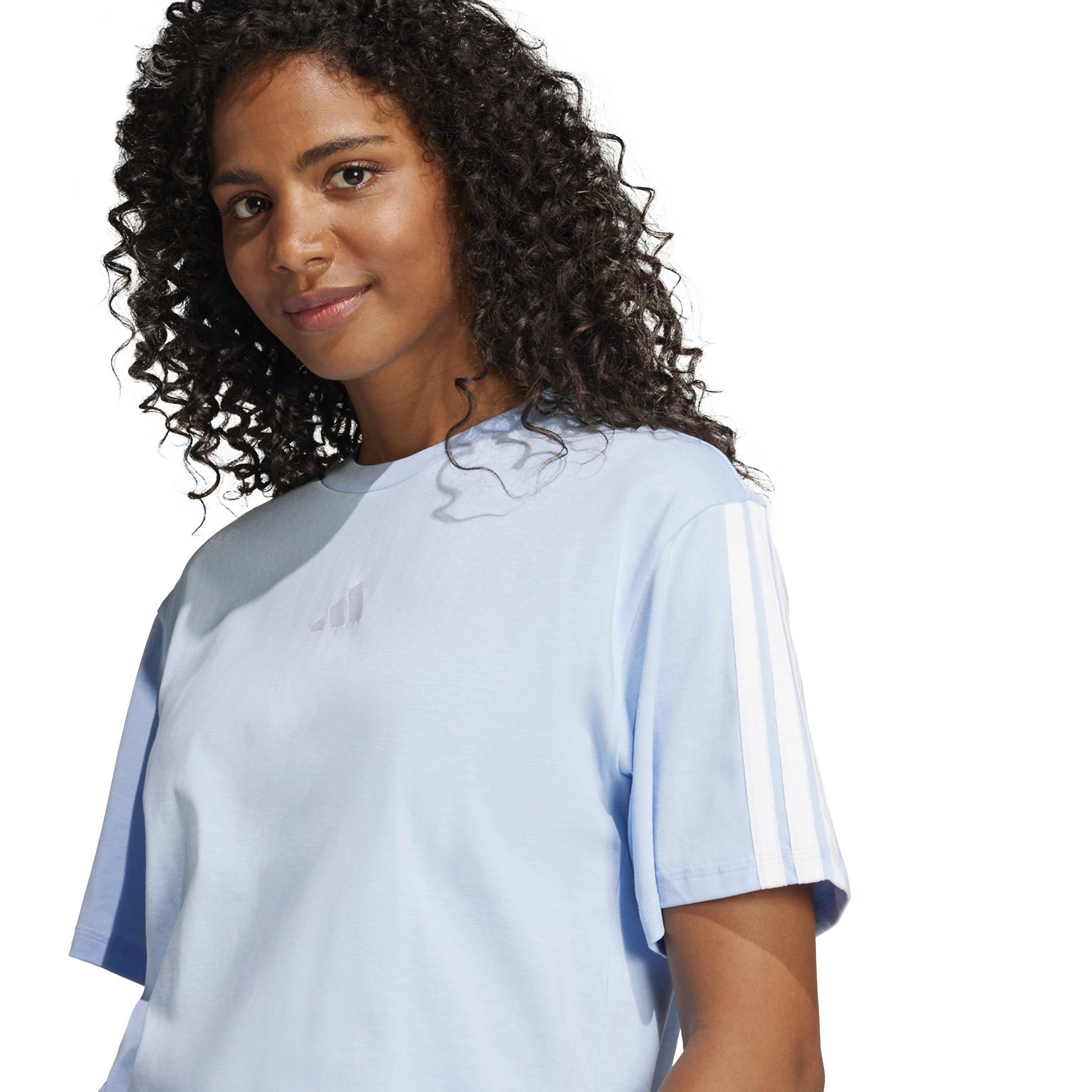 adidas Essentials 3 Stripe T-Shirt Womens