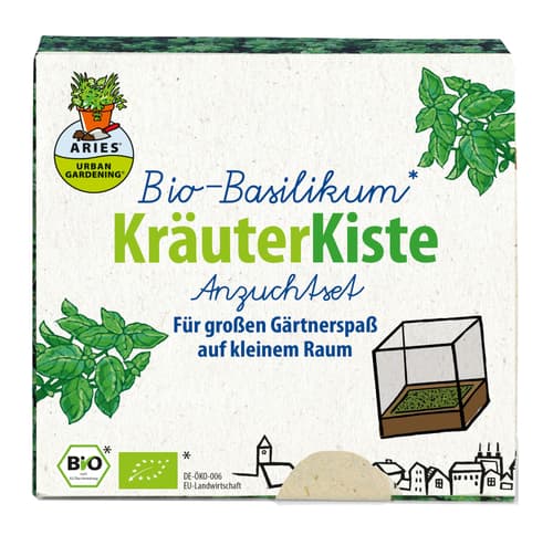 Aries Umweltprodukte Bio-Basilikum Kräuterkiste