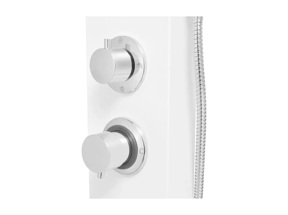 Système panneau douche aluminium aluminium blanche 15 x 47 x 130 cm 02_0003118