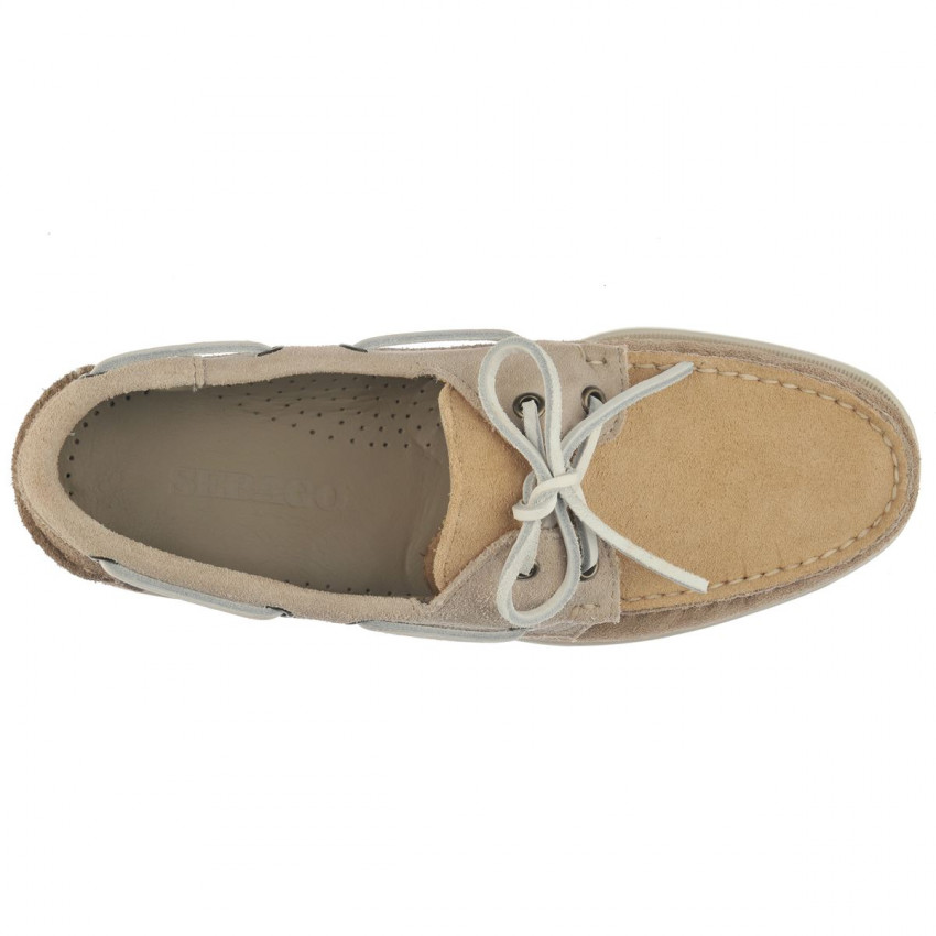 DOCKSIDES PORTLAND JIB Beige-Taupe-Camel-Chaussures bateau pour homme en suede beige Taupe Portland