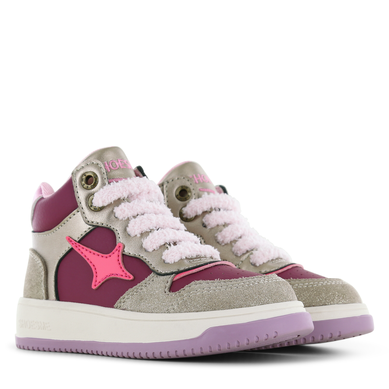 Shoesme roze sneaker Microfiber leer, Suède | Meisjes schoenen