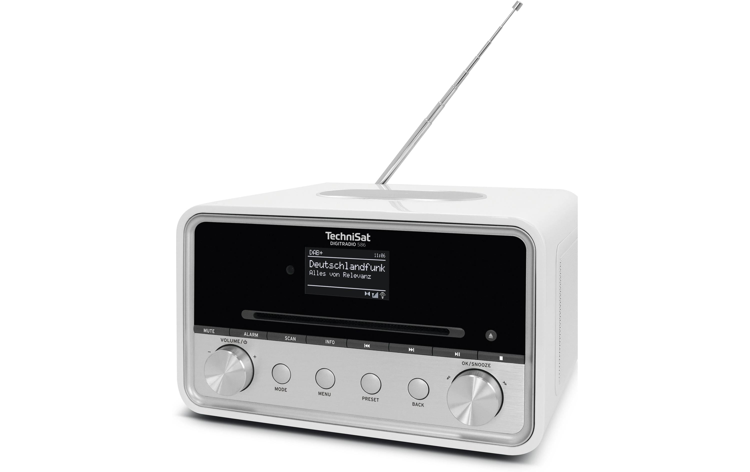 DAB+ Radio DigitRadio 586 Silber/Weiss<br>Hybridradio mit Online-Streaming-Möglichkeit