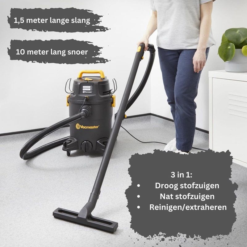 Vacmaster - Tapijtreiniger - Krachtige Vlekkenreiniger - Professionele Reinigingsmachine - Nat en Droog