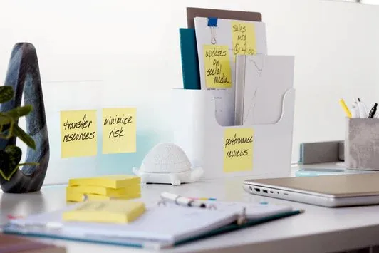 Post-it super sticky notes, 76 x 76 mm, gul, pakke a 24 stk.