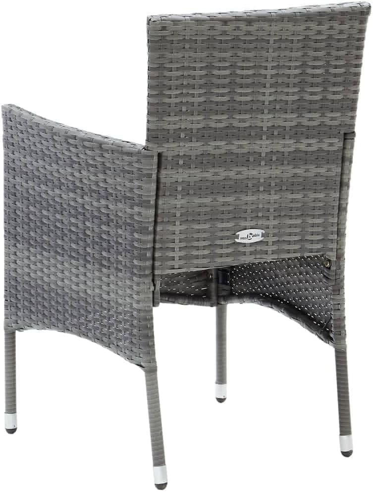Gartenmöbel-Set 7-teilig mit Kissen Polyrattan grau Gartengarnitur Entspannung im Freien Terrassenmöbel Garten