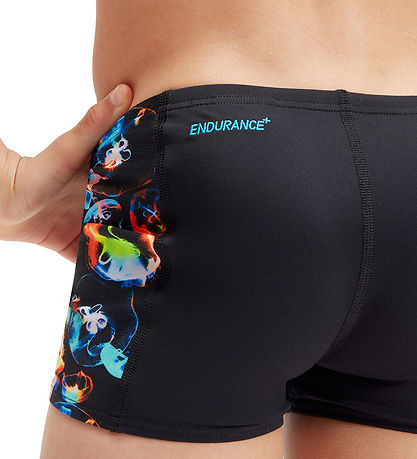 Speedo Badehose - Digital Panel Aquashorts - Schwarz/Orange