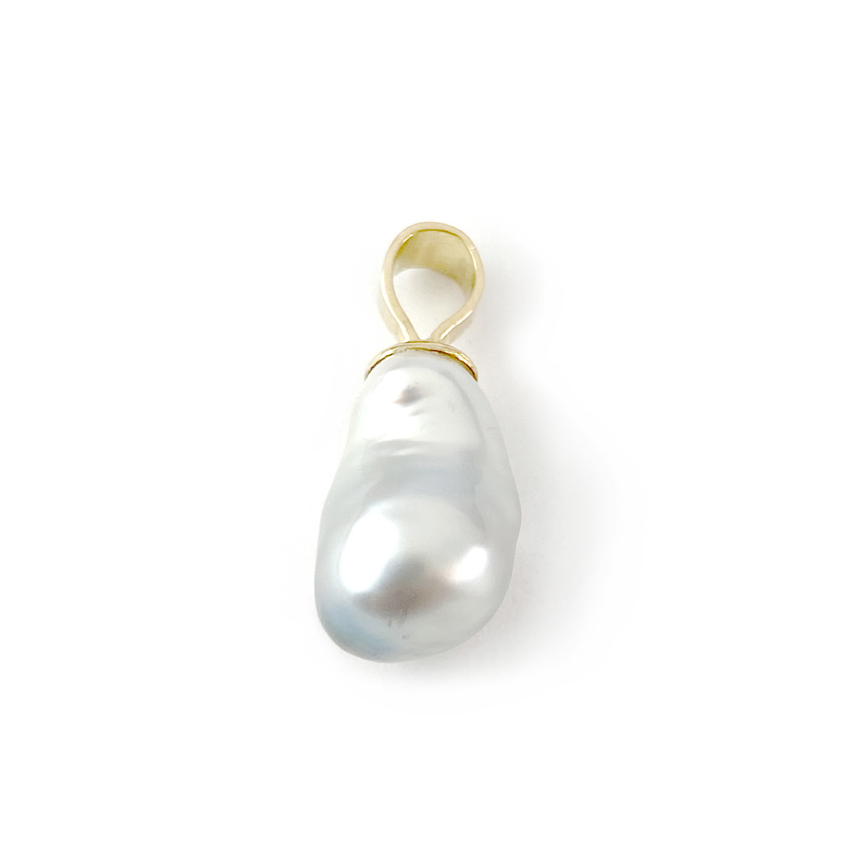 Pendentif d'occasion or 750 jaune perle de culture baroque