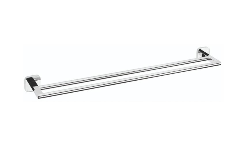Handtuchhalter Elegaant SilberTesa ELEGAANT Doppelhandtuchstange, Badetuchhalter zur Wandbefestigung, 630 mm x 50 mm x 113 mm