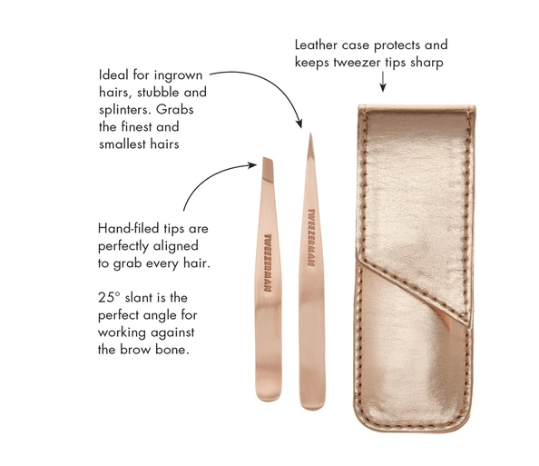 Tweezerman Mini Pinzetten Set Rose Gold