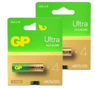 GP Ultra G-Tech AA / MN1500 / LR06 Alkaline Batterij 8 stuks