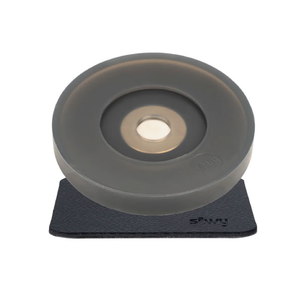 Socle magnétique gris foncé pour verre à pied