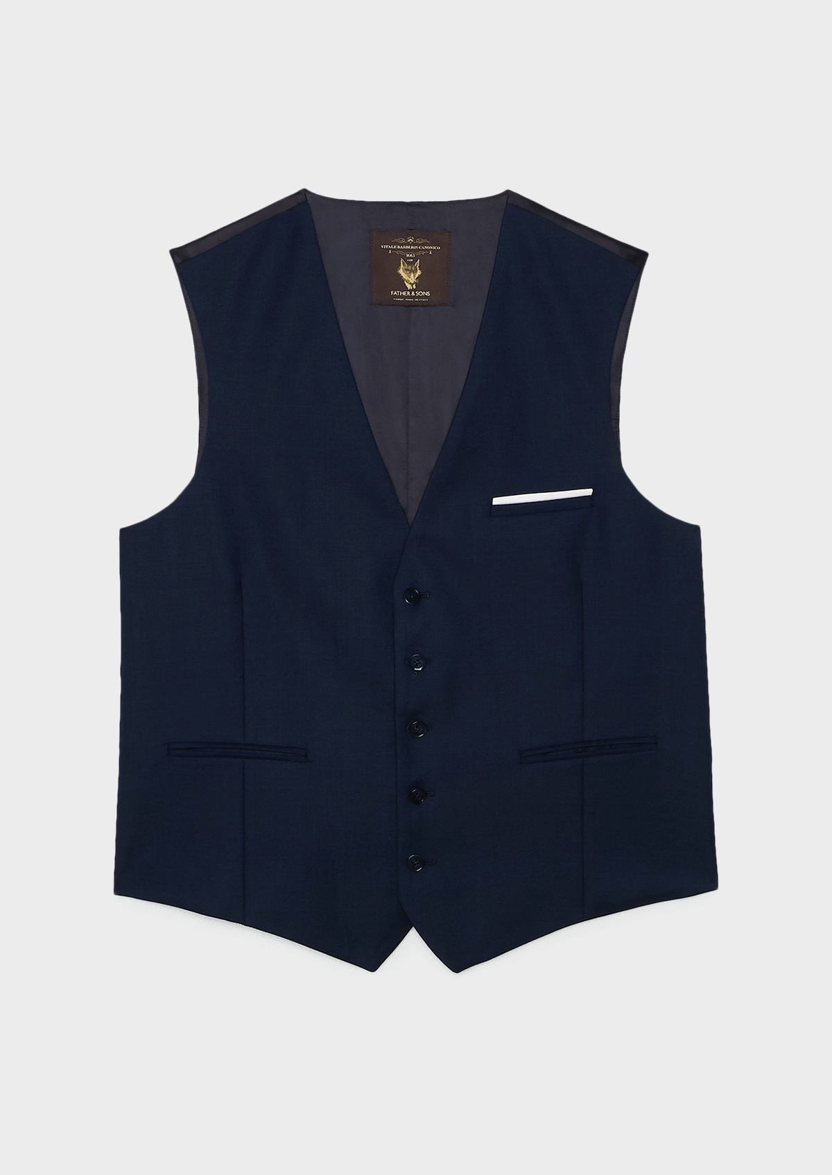 Gilet de costume en laine Vitale Barberis Canonico bleu marine Prince de Galles