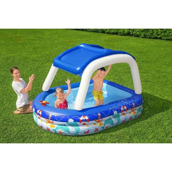 Oppblåsbart plaskebasseng for barn Bestway Flerfarget 213 x 155 x 132 cm 175 x 262 x 51 cm Båt