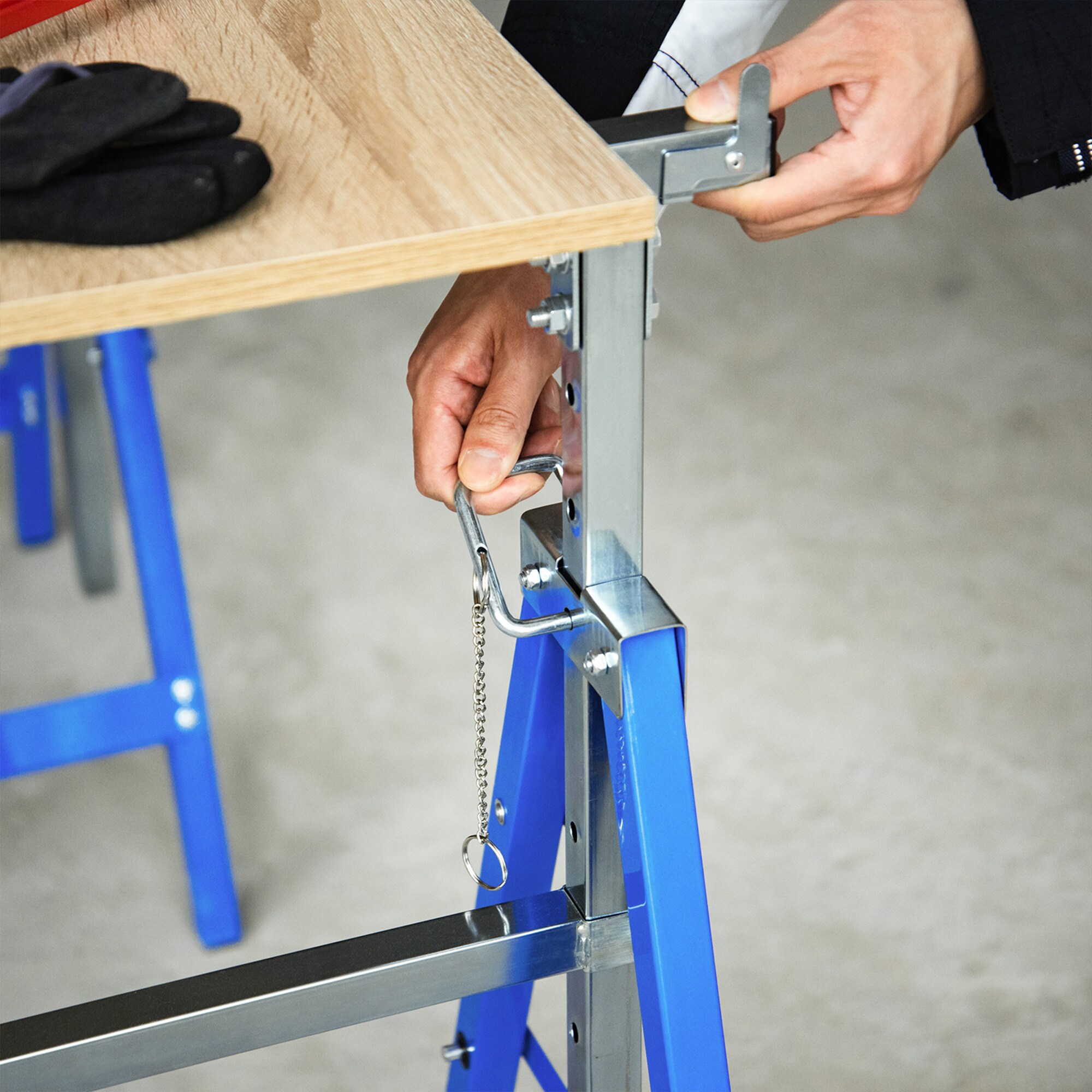HOMCOM Gerüstbock im 2er Set 68 x 58 x (80-130) cm (LxBxH)