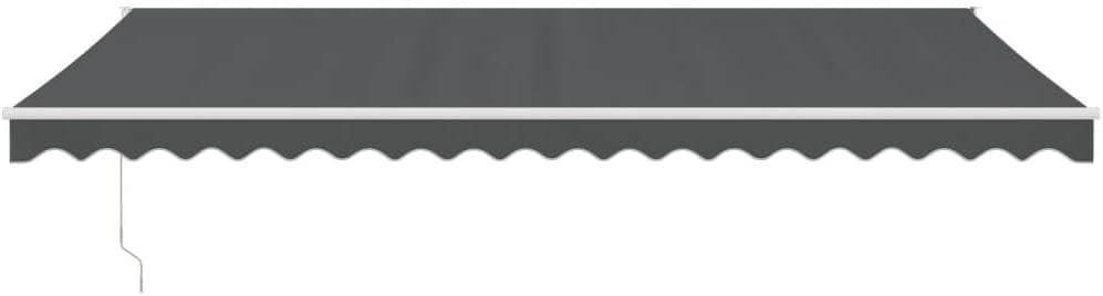 Markise Einziehbar Anthrazit 5x3 m Stoff und Aluminium, Sichtschutz Balkon, Balkon Markise, Seitenmarkise, Klemmmarkise, Sonnenvorhang, Balkonmarkisen - 3154440