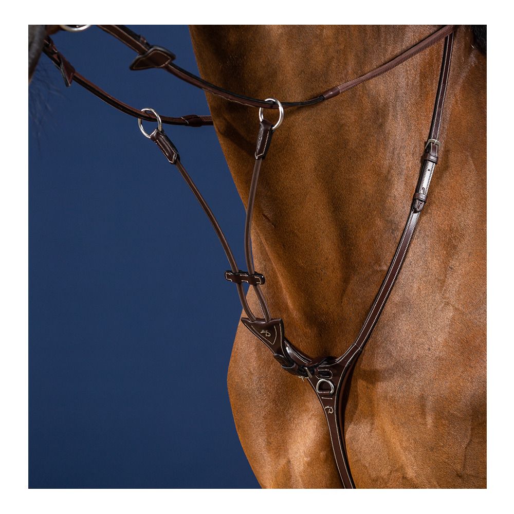 Dy'on US COLLECTION - Fourchette de martingale À anneaux élastique brun