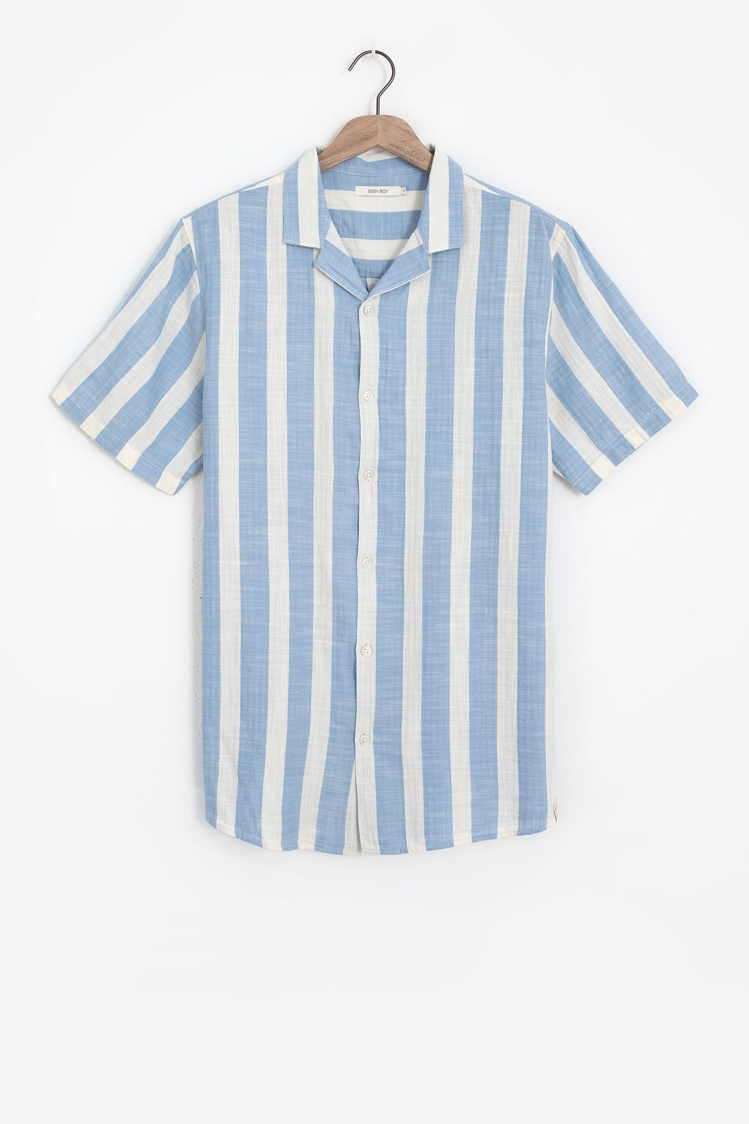 Blauw gestreept overhemd