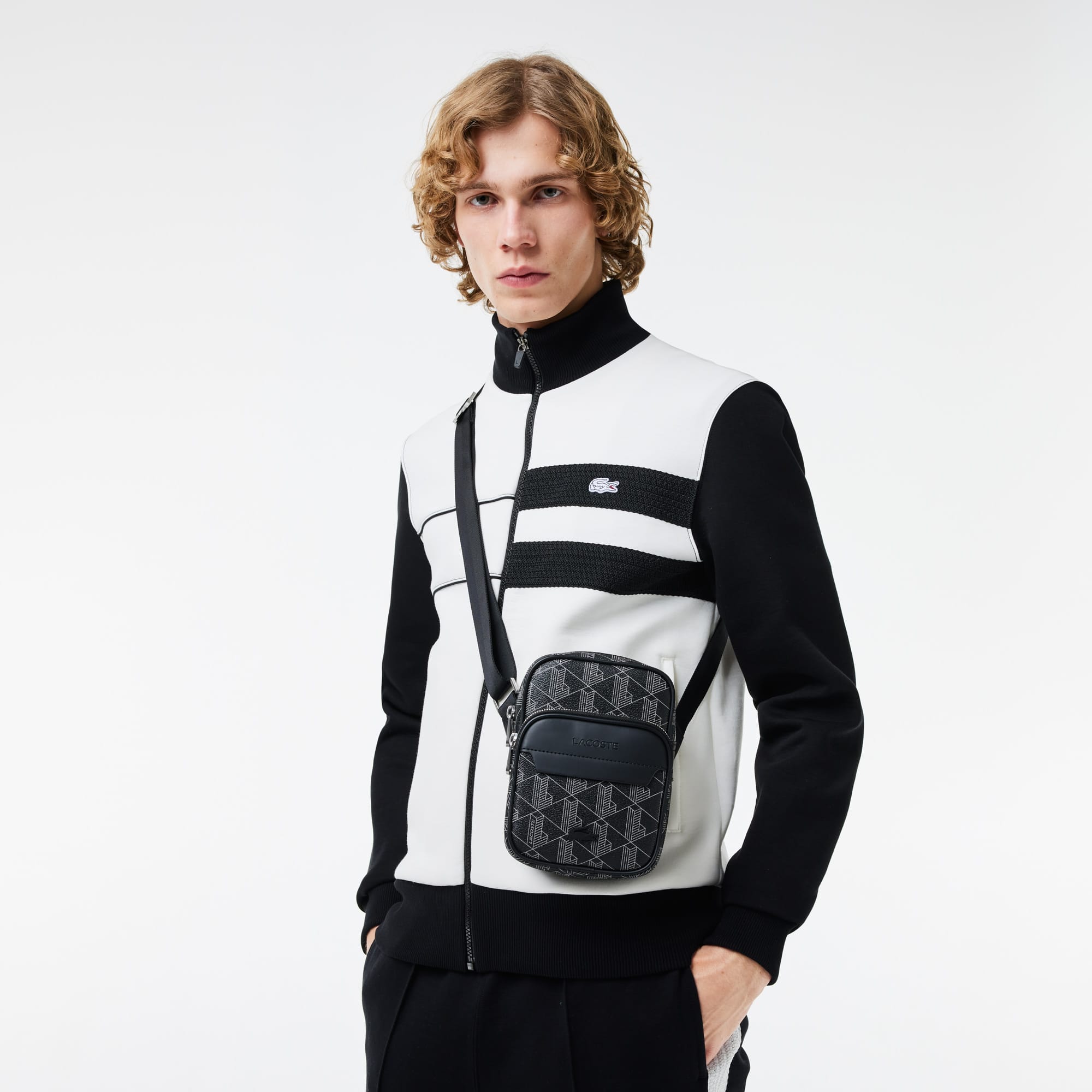 Petite sacoche The Blend avec monogramme Sacoches & Pochettes - Noir - Lacoste - Homme