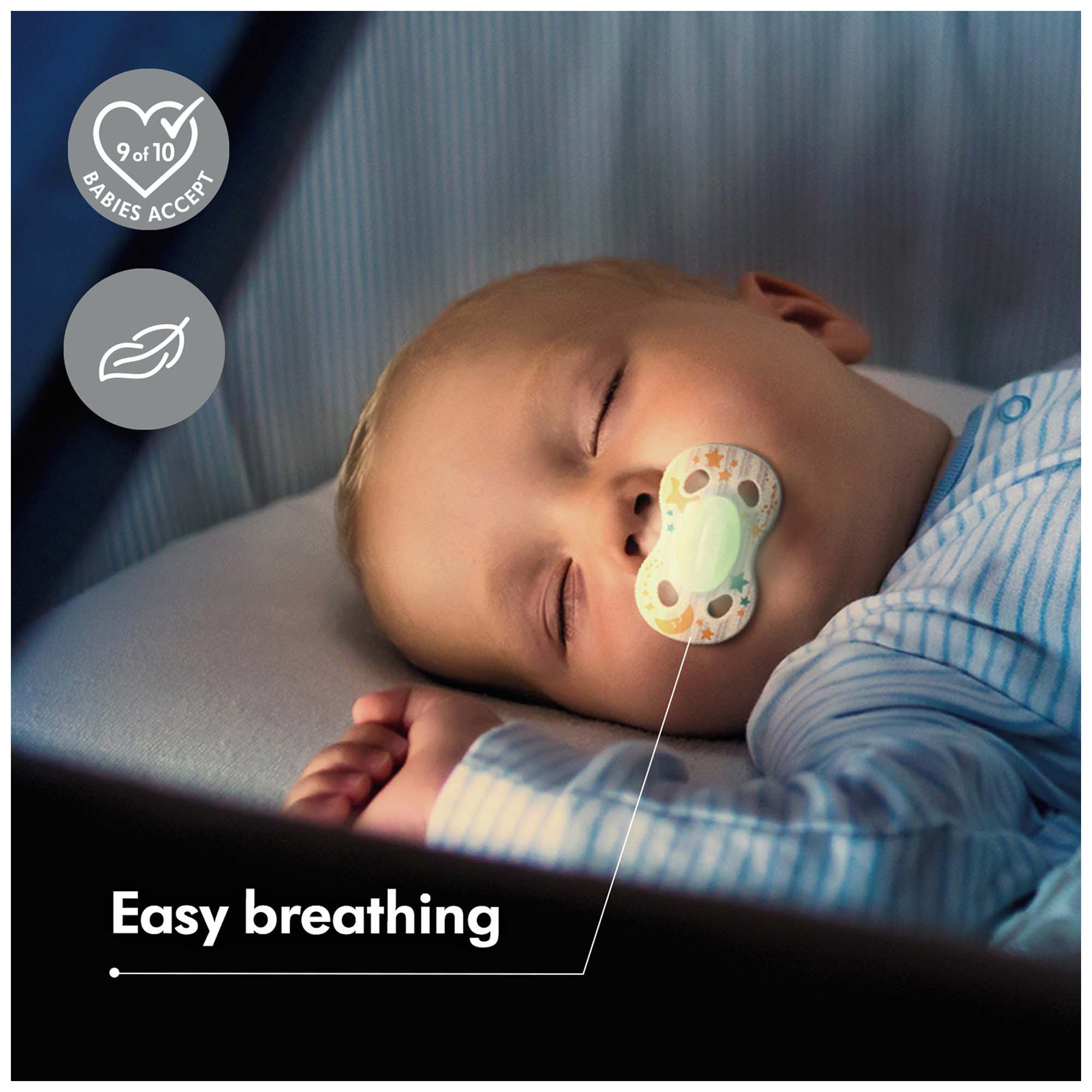 Medela Baby fopspeen Night 6-18m - duo wit