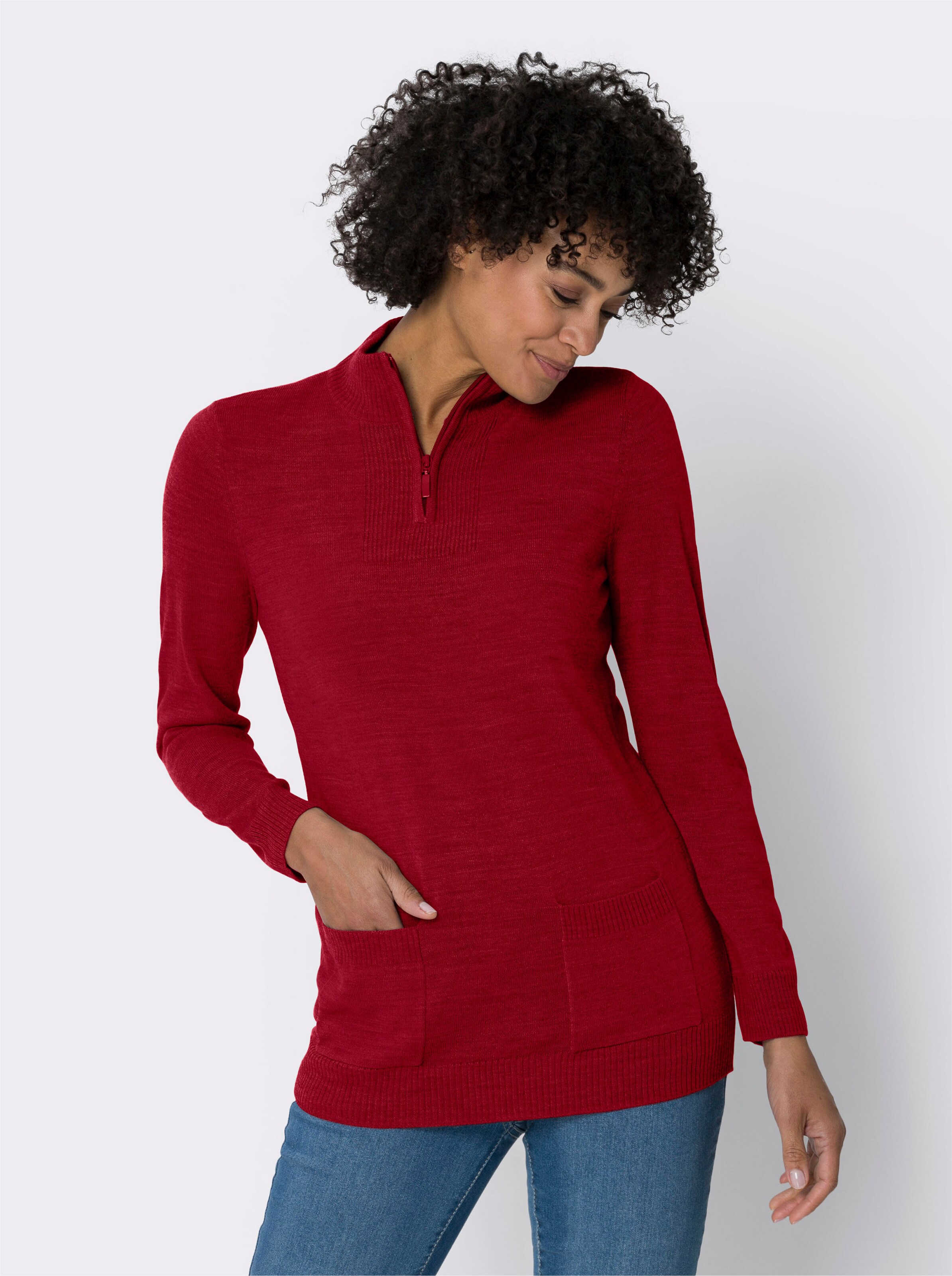 Stehkragenpullover