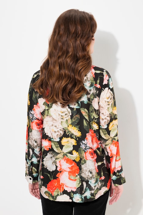 Hemdbluse, Rosen, Hemdkragen, Langarm